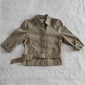 Isaac Mizrahi For Target Belted Khaki Jacket